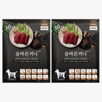 국개대표 강아지사료 올바른끼니 플러스 소고기 초록입홍합(관절건강) 2개 세트 2.4kg