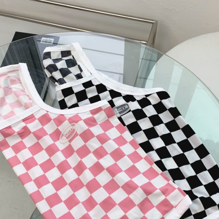 체크 쿨 크롭티 (M-6XL)