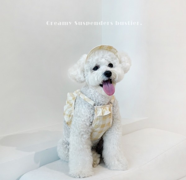 페오펫몰,Creamy Suspenders bustier 크리미 멜빵 뷔스티에