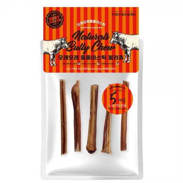 페오펫몰,[오래오래프로젝트] 줄줄이스틱 소우신 불리츄 5개입 (40g) #낱개포장