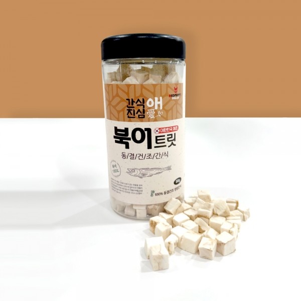 페오펫몰,개과천선 간식애진심 국내생산 동결 건조 애견 간식 오리 목뼈 100g