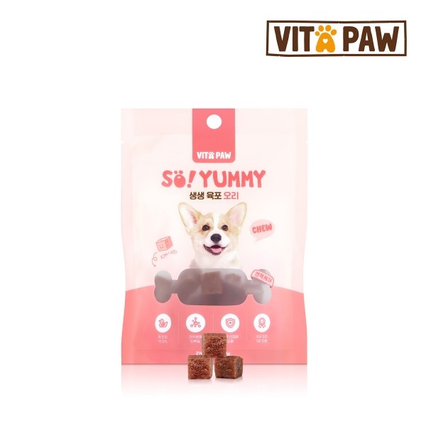 페오펫몰,[샘플][오리1봉+황태1봉] 비타파우 쏘야미 생생 육포 강아지 간식 50g [최저가]