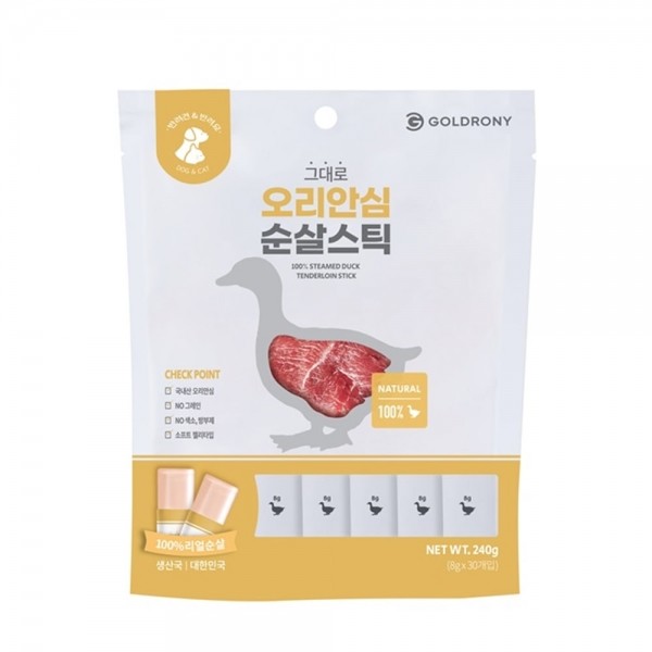 페오펫몰,[텐텐특가]골드로니 그대로 순살스틱 오리안심 30개입