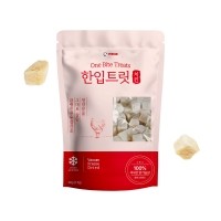 [댕린이특가] 국내산 강아지 동결 건조 간식 한입 트릿 치킨 큐브 닭가슴살, 60g
