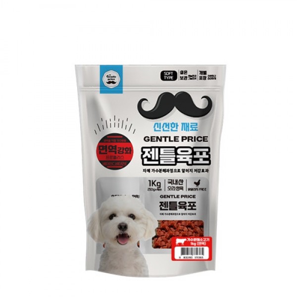 페오펫몰,[스페푸] 젠틀육포 강아지간식 1kg 소고기,소간,연어 선택 x 2