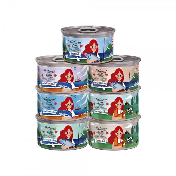 [간식용] 내추럴키티 육수캔 80g