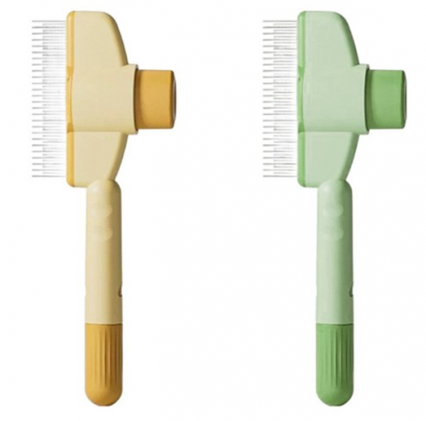 [라피아노] 반려동물 원터치 브러쉬 저자극 강아지 고양이 빗 (2 color) [반려동물]