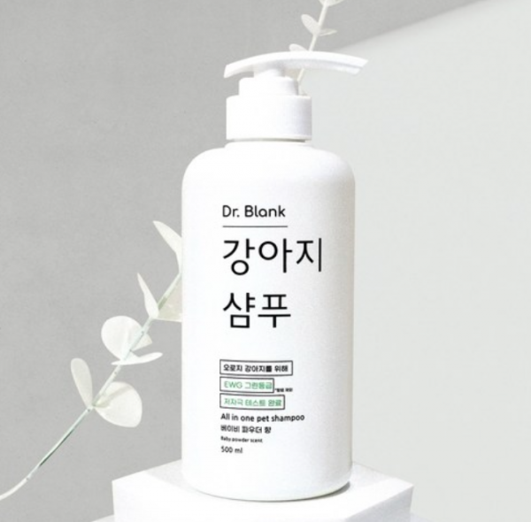 [닥터블랭크] 저자극 강아지 샴푸 베이비파우더향 500ml [반려동물]