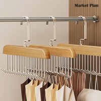 마켓플랜 360도 원목 옷걸이 다용도 행거 3p