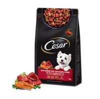 [멤버십 비밀가격] [시저] 사료 가든야채가 곁들여진 연어와 쇠고기 건사료 1KG [반려동물]