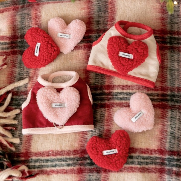 페오펫몰,스캠퍼 하트 포켓 하네스 [핑크하트]