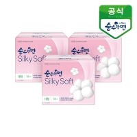 깨끗한나라 순수한면 생리대 실키소프트 대형 14개입 3팩