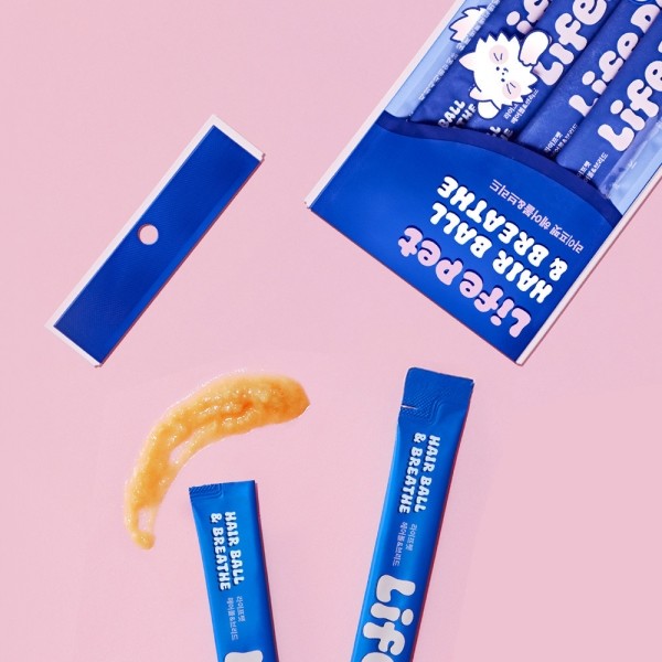 페오펫몰,[라이프펫][새해특가] 기호성 테스트 맛보기 고양이 헤어볼 영양제 기관지 호흡기 구토 츄르 4p