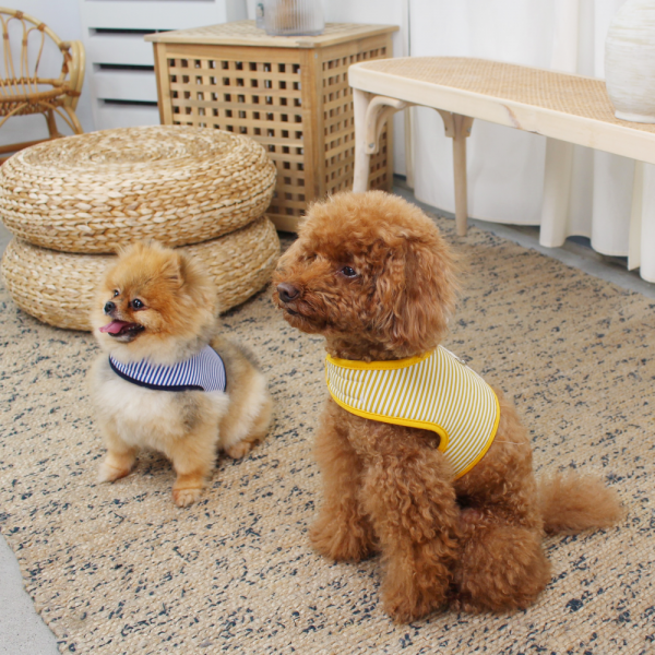 페오펫몰,[스윗테일] 핸드메이드 강아지 스트라이프 하네스 M [반려동물]