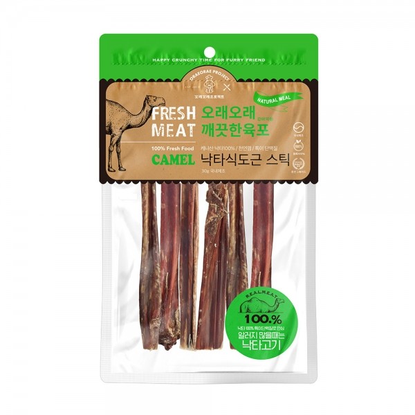 페오펫몰,[오래오래프로젝트] 깨끗한육포 오래먹는 낙타 식도근스틱 120g