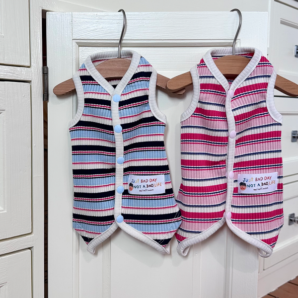 [고퀄리티]국내제작 전체 오픈 가능한 스트라이프 패턴 슈가골지올인원