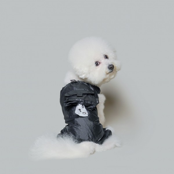 페오펫몰,풉백 점프수트 블랙