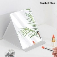 마켓플랜 휴대용 접이식 PU커버 탁상 거울