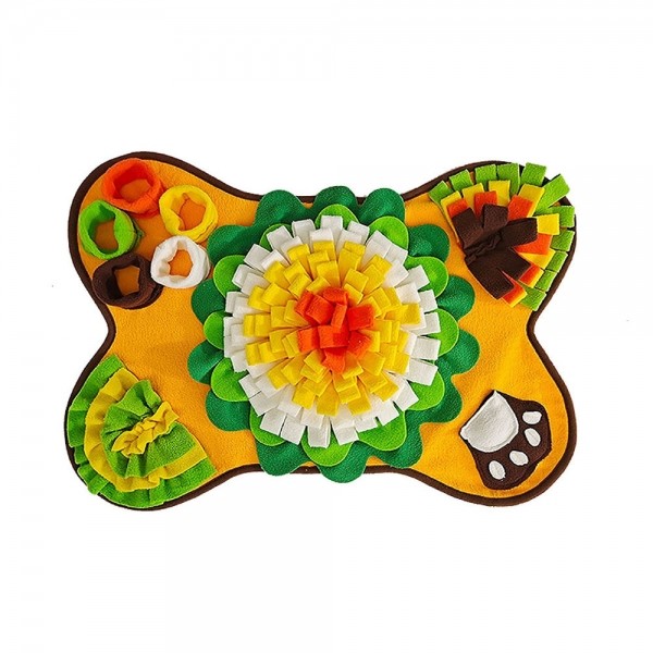 페오펫몰,[꽃길특가]크레용펫 강아지 노즈워크 매트 장난감 뼈다귀 후각놀이