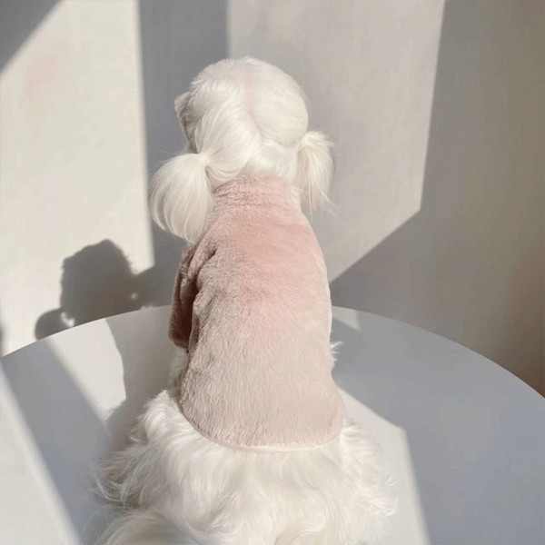 페오펫몰,크레용펫 폭닥 파스텔 보아털 강아지 겨울옷 후리스 2color