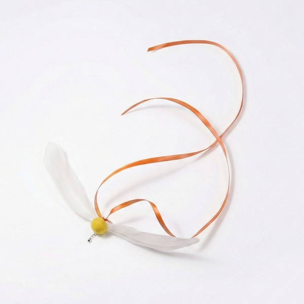 페오펫몰,크레용펫 빙글빙글 리본 회전 깃털 낚시대 리필(3color_랜덤)