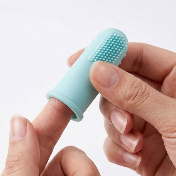 페오펫몰,크레용펫 실리콘 손가락 칫솔 보관 케이스 세트