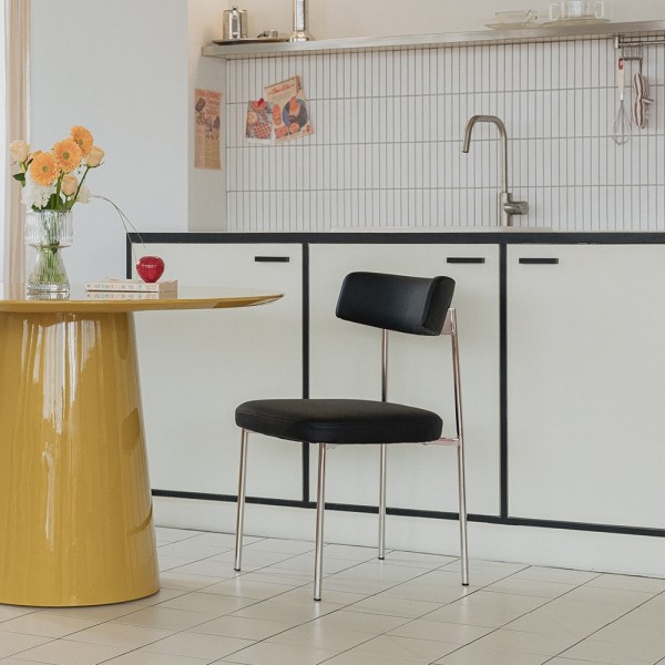 페오펫몰,[헨지디자인] 씨엘 라운드 실리콘 레더 체어 식탁의자