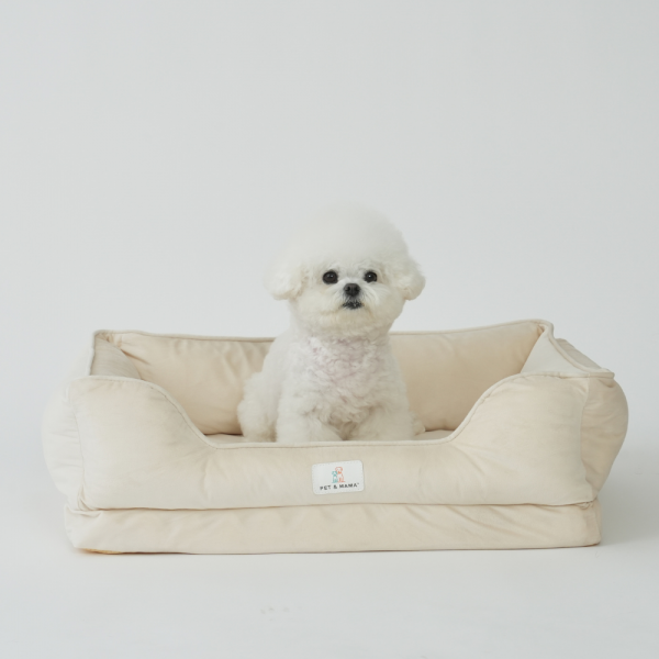 [펜앤마마] 강아지 방석 쿠션 사각 3종 (그레이/베이지/핑크) M~XL