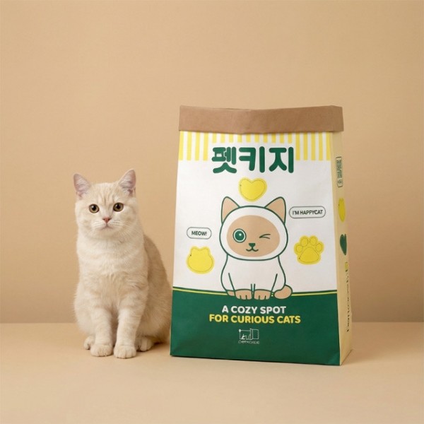 페오펫몰,[펫키지] 고양이 바스락 숨숨집 x 2매 [반려동물]