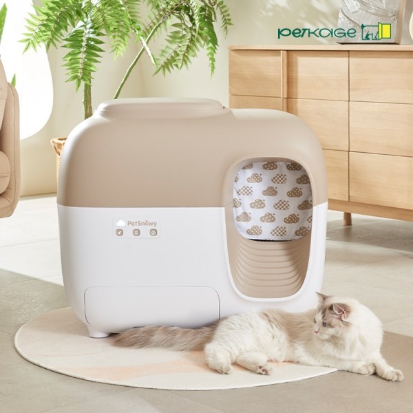 [펫키지] 스마트 고양이 자동 화장실 브라운 (냄새 제거 특허) [반려동물]