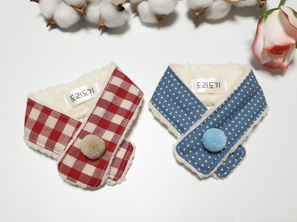 도리도기 쁘띠목도리 3컬러 강아지 겨울목도리