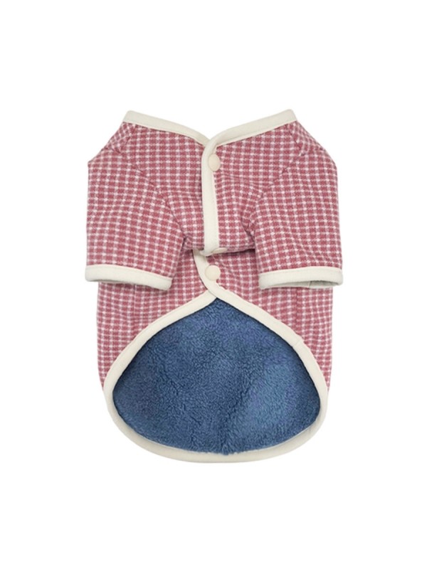 페오펫몰,스캠퍼 리버시블 체크 점퍼 [핑크]