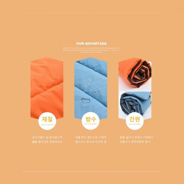 페오펫몰,레드퍼피 트로이 방수캠핑매트 캠핑매트 야외 매트 대형견 방석 매트 애견방석 침대 여행침대 방수 공기 편리한