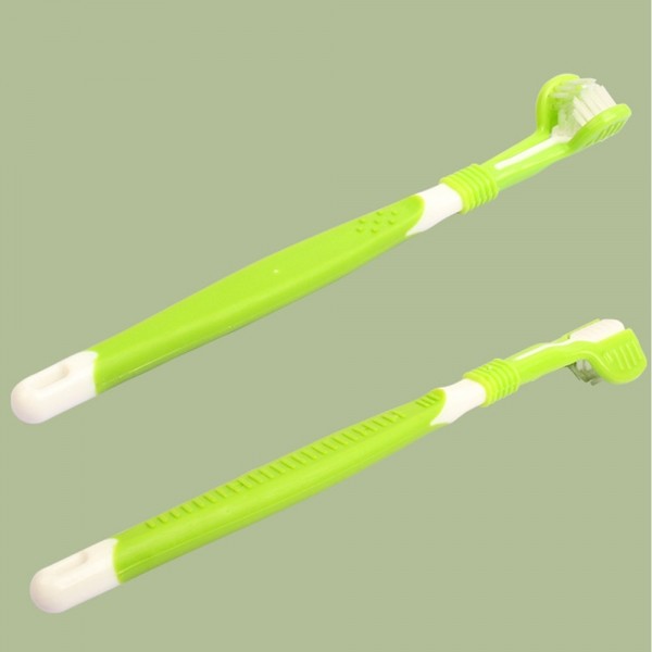 페오펫몰,레드퍼피 멍닥터3D애견칫솔 (3P-색상랜덤) 강아지구강건강 칫솔 양치도구