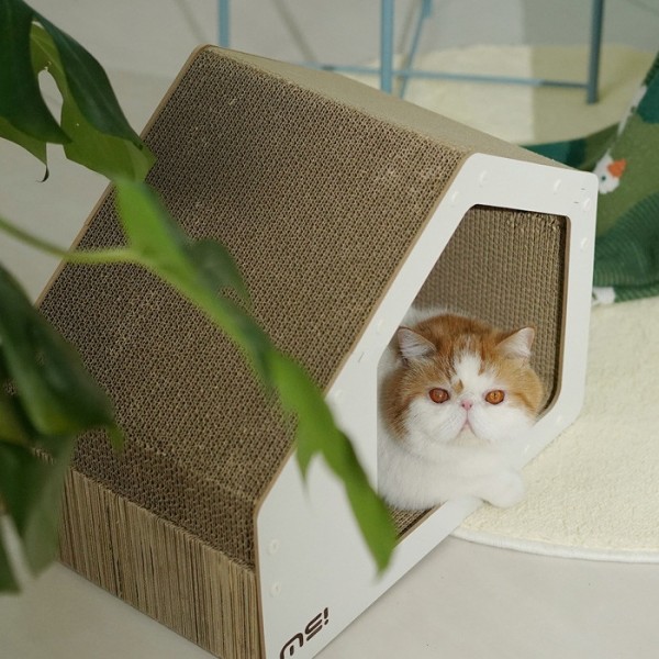 페오펫몰,레드퍼피 네코야 딩크 스크래쳐 고양이하우스 고양이스크래쳐 손톱관리 스크래쳐 대형스크래쳐 고양이용품