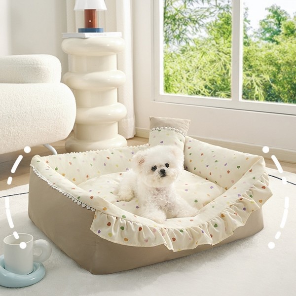 페오펫몰,레드퍼피 이브너침대쿠션 강아지방석 강아지침대 애견침대 여름방석 침대 시원한 유모차방석