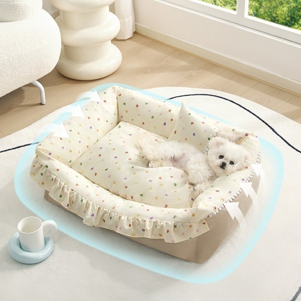 페오펫몰,레드퍼피 이브너침대쿠션 강아지방석 강아지침대 애견침대 여름방석 침대 시원한 유모차방석