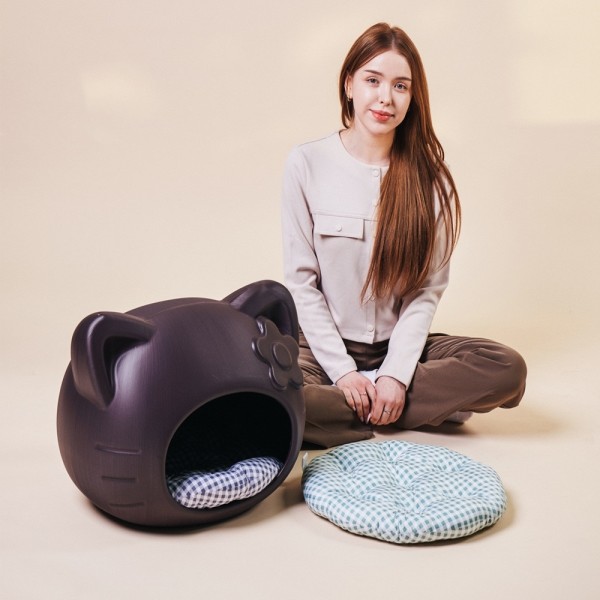 페오펫몰,레드퍼피 멜라넷하우스[쿠션색상랜덤] 강아지하우스 애견하우스 강아지집 하우스 애견집 고양이하우스 텐트 애견텐트
