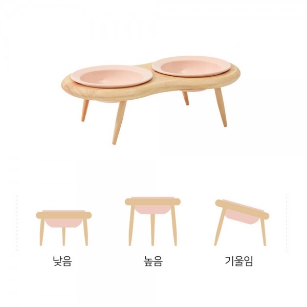 페오펫몰,레드퍼피 밀티아 조절식기세트[1구,2구] 식기 애견식기 강아지식기 식기 밥통 밥그릇