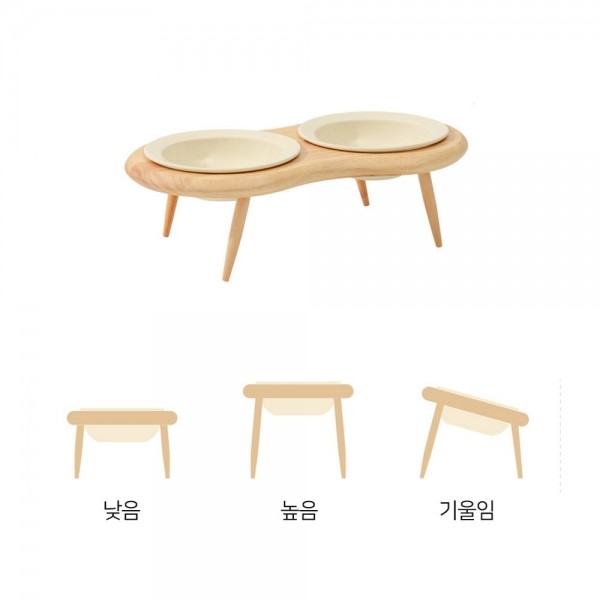 페오펫몰,레드퍼피 밀티아 조절식기세트[1구,2구] 식기 애견식기 강아지식기 식기 밥통 밥그릇