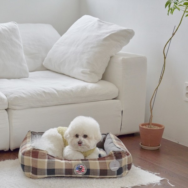 페오펫몰,레드퍼피 켄터쿠션[팔각,사각] 강아지방석 강아지침대 애견침대 여름방석 침대 시원한 유모차방석