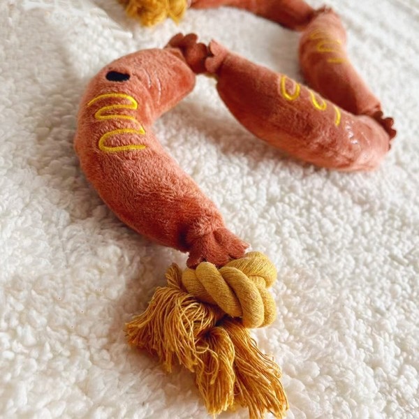 페오펫몰,레드퍼피 소시지 터그놀이 장난감  간식볼 장난감 노즈워크 삑삑이 애견훈련 공