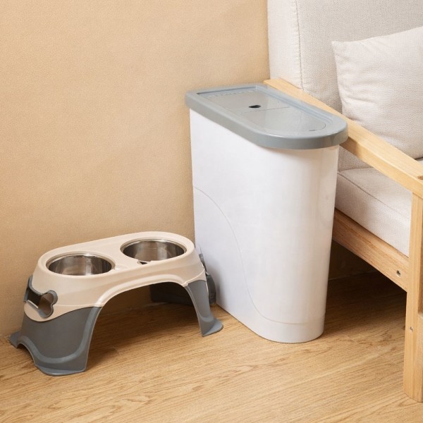 페오펫몰,레드퍼피 베로니 사료보관함 식기 애견식기 강아지식기 식기 밥통 밥그릇