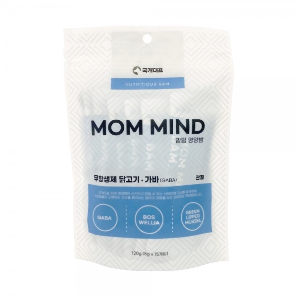 국내제작 부드러운 강아지 영양간식 분리불안 관절 케어 국개대표 맘맘영양밤 닭고기, 가바, 보스웰리아, 초록입홍합