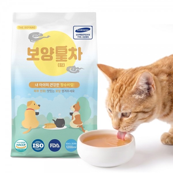 페오펫몰,[댕캉스특가]더보양 강아지 고양이 마시는 황태 보약 영양음료 보양황차 40ml x 30개