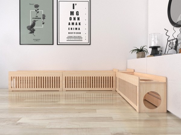 원목 고양이 터널 숨숨집 캣터널