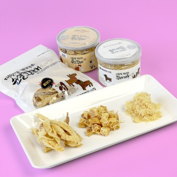 페오펫몰,반려견수제간식 대관령흰눈담은 순살황태채50g★3봉(대관령건조)