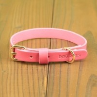 프리미엄 가죽목줄 핑크 (XS,S,M,L)