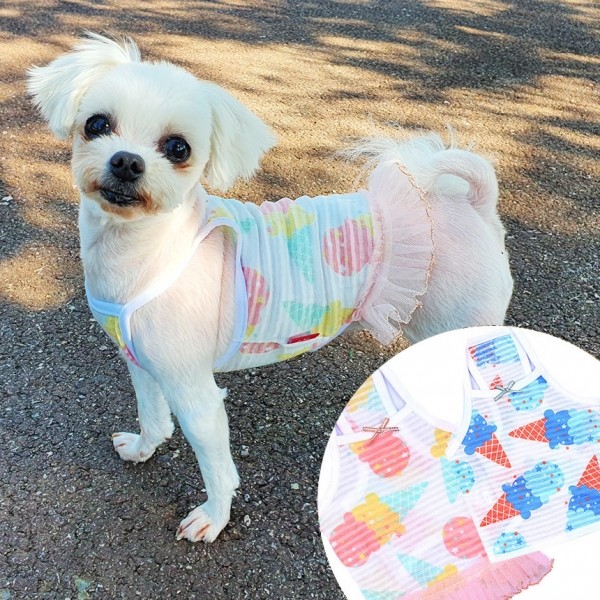 아이스크림슬리브 강아지옷 실내복 강아지명품옷 애견옷