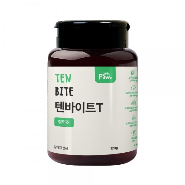 리틀포우 텐바이트 강아지 종합 영양제 전 연령용 칠면조, 120g, 1개